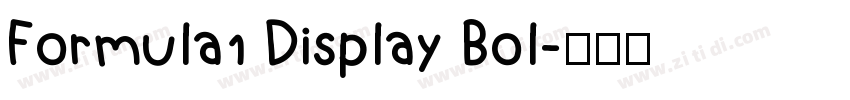 Formula1 Display Bol字体转换